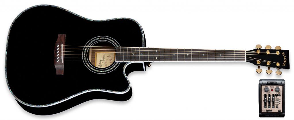 ZAD80CE “AURA” Black Lacquer Special Edition Solid Cedar/Rosewood Acoustic Electric Pro Series BOGO