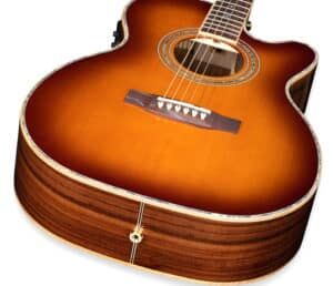 ZAD900CE Solid Spruce/Rosewood Acoustic Electric AURA Smaller “OM” Size Tobacco Sunburst BOGO