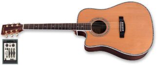 ZAD80CE Solid Cedar/Rosewood Acoustic Electric "AURA" Pro Series Left Handed